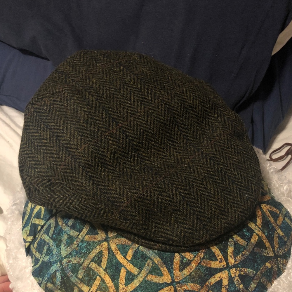 Classic Brown Herringbone Flat Cap
